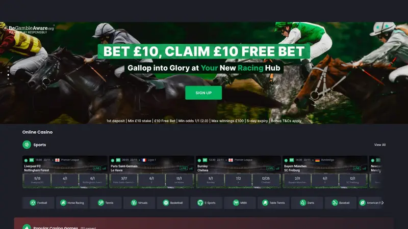 7 Bet - homepage (desktop)