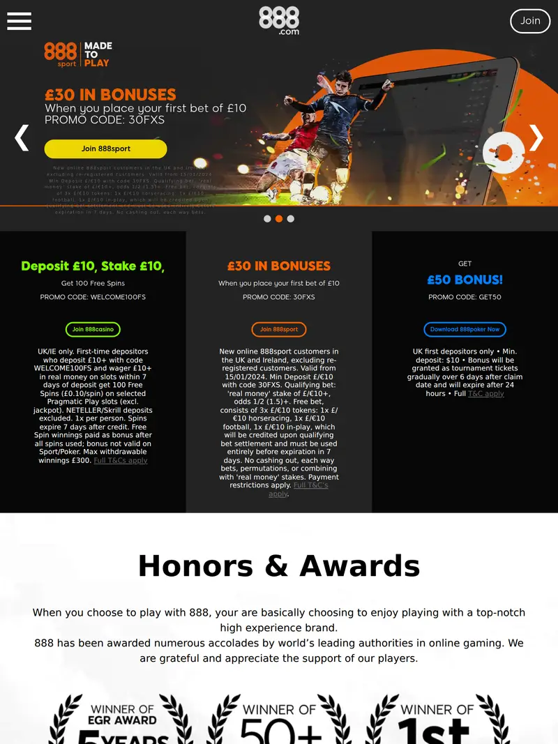 888 - homepage (tablet)