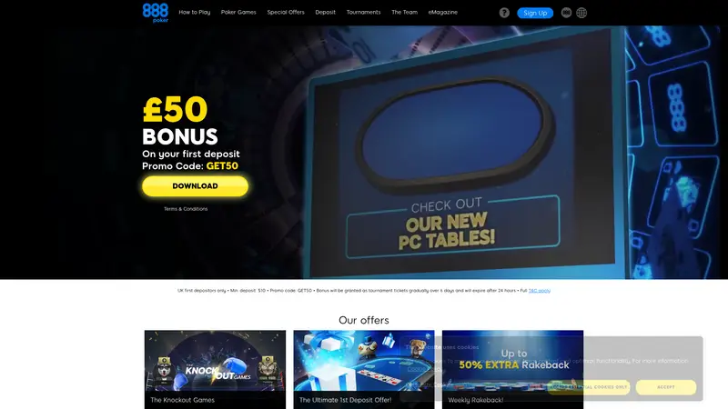 888 Poker - homepage (desktop)