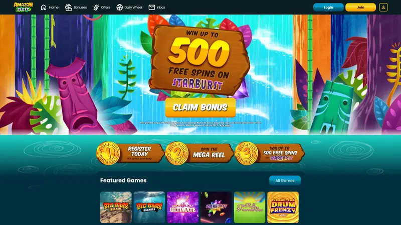 Amazon Slots - homepage (desktop)