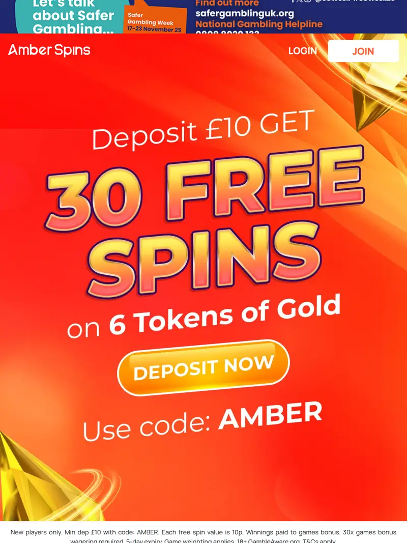 Amber Spins - homepage (tablet)