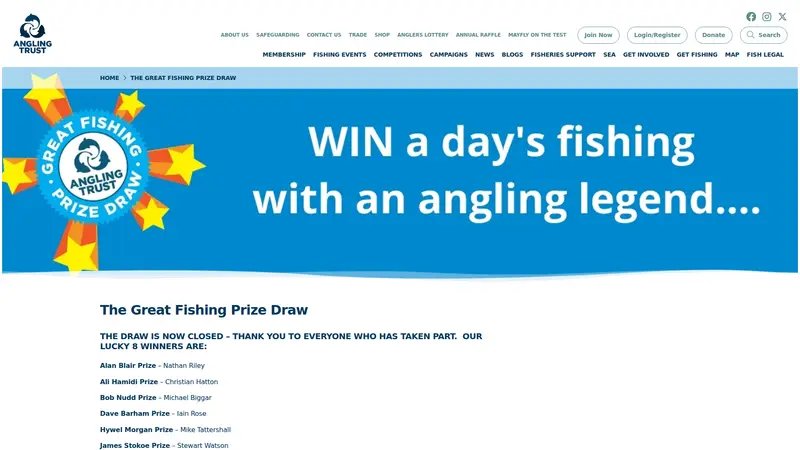 Angling Trust - homepage (desktop)