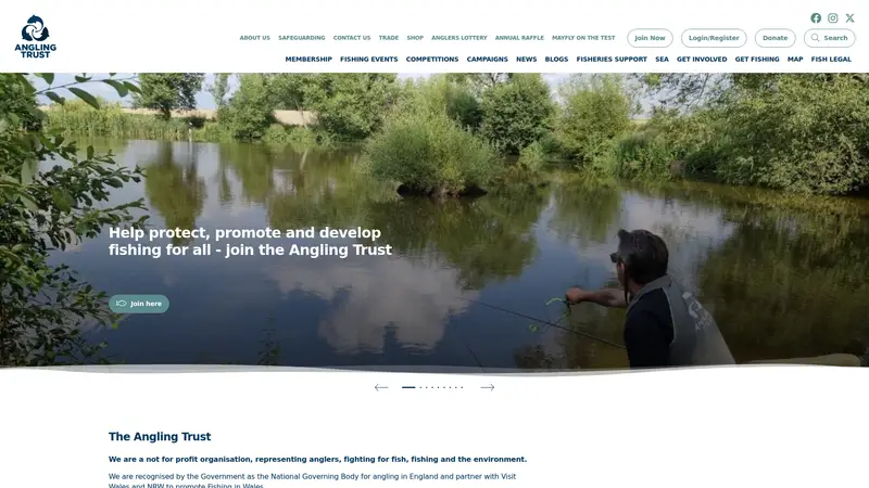 Angling Trust - homepage (desktop)
