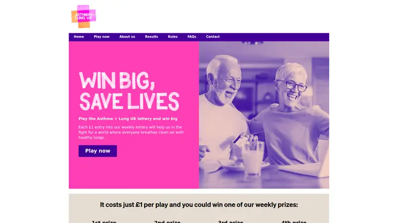 Asthma UK - homepage (desktop)