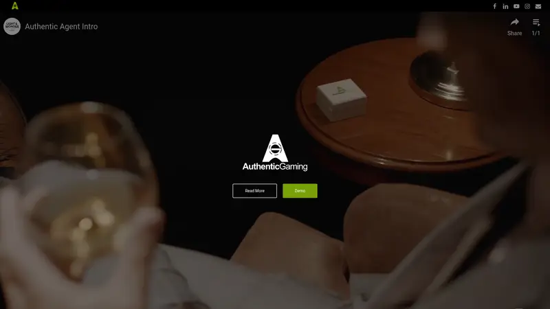 Authentic Gaming - homepage (desktop)