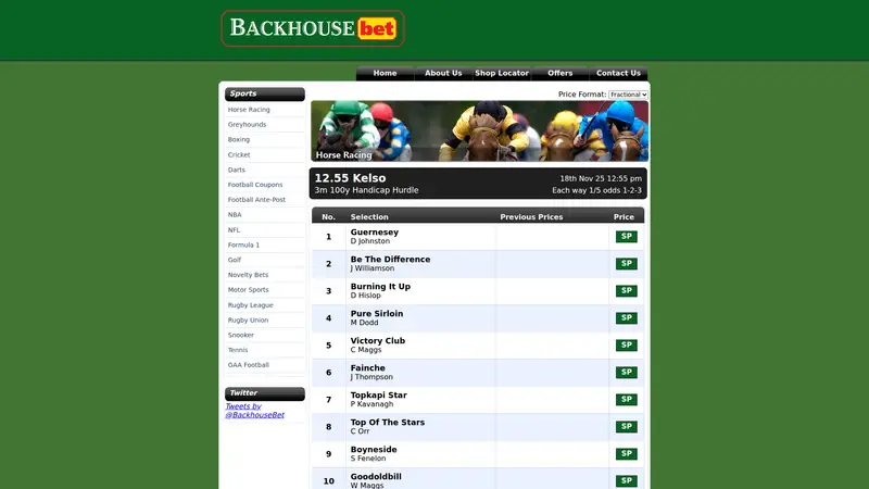 Backhouse Bet - homepage (desktop)