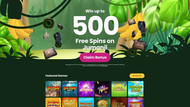 Banana Spins - homepage (desktop)