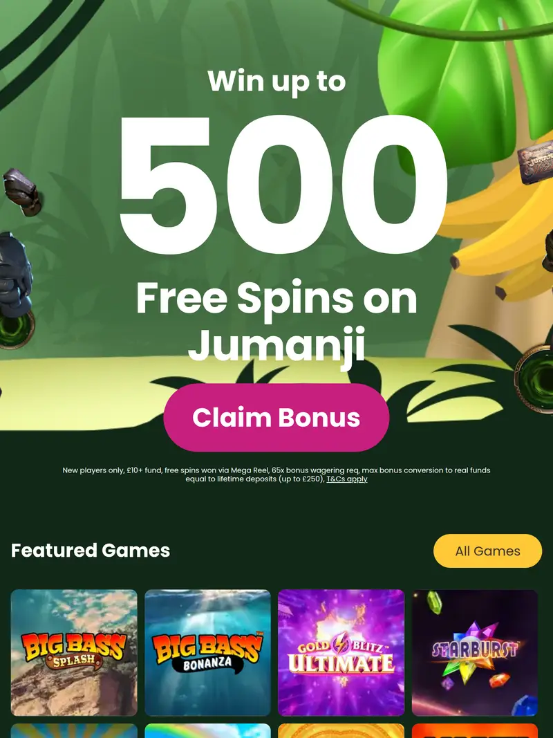 Banana Spins - homepage (tablet)