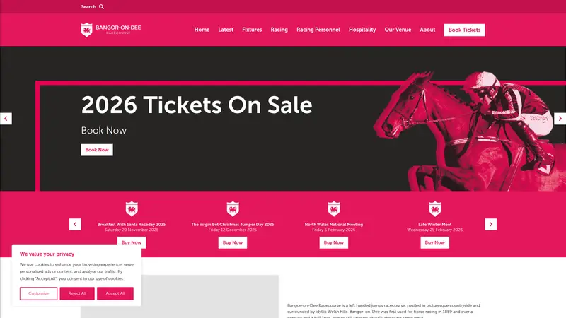 Bangor On Dee Races - homepage (desktop)