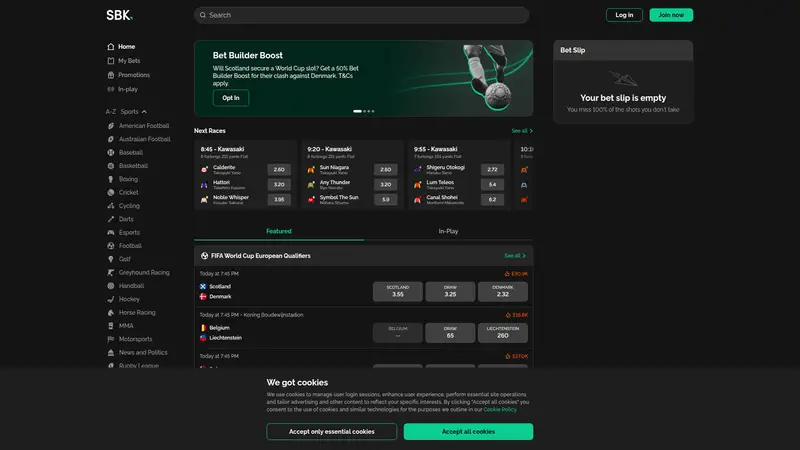 Bets BK - homepage (desktop)