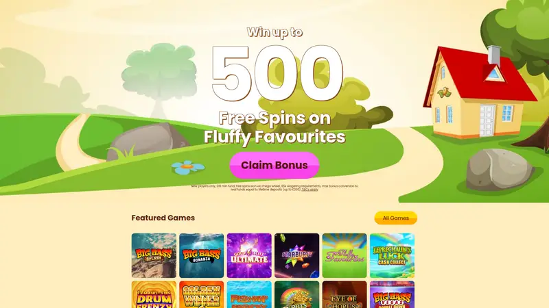 Bingo Clubhouse - homepage (desktop)