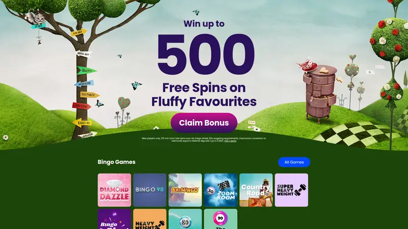 Bingo Crazy - homepage (desktop)