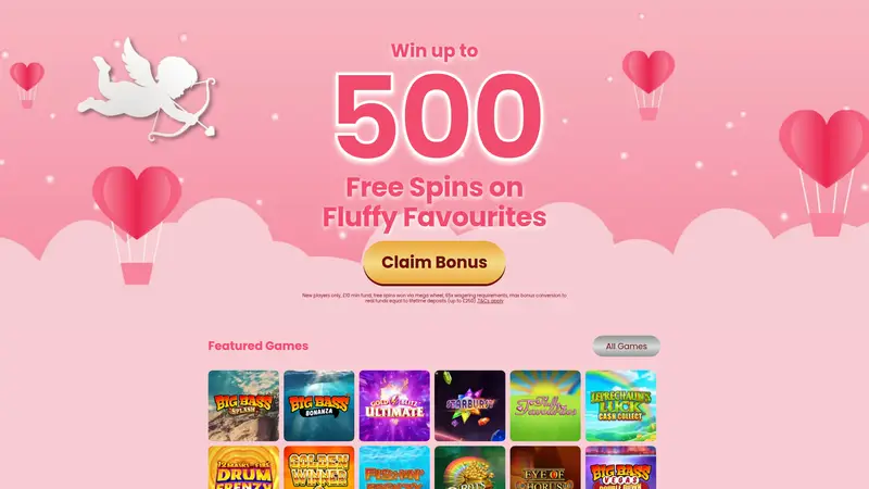 Bingo Fling - homepage (desktop)