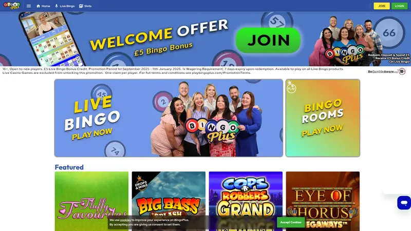 Bingos Plus - homepage (desktop)
