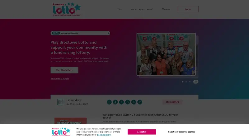 Broxtowe Lotto - homepage (desktop)