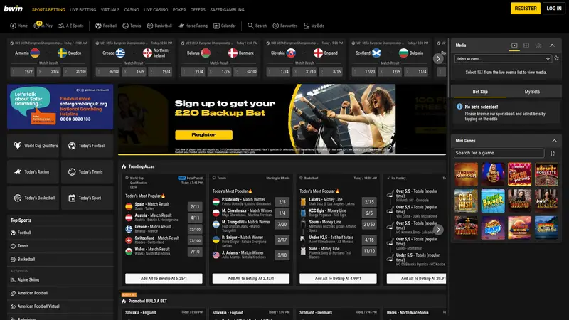 Bwin - homepage (desktop)