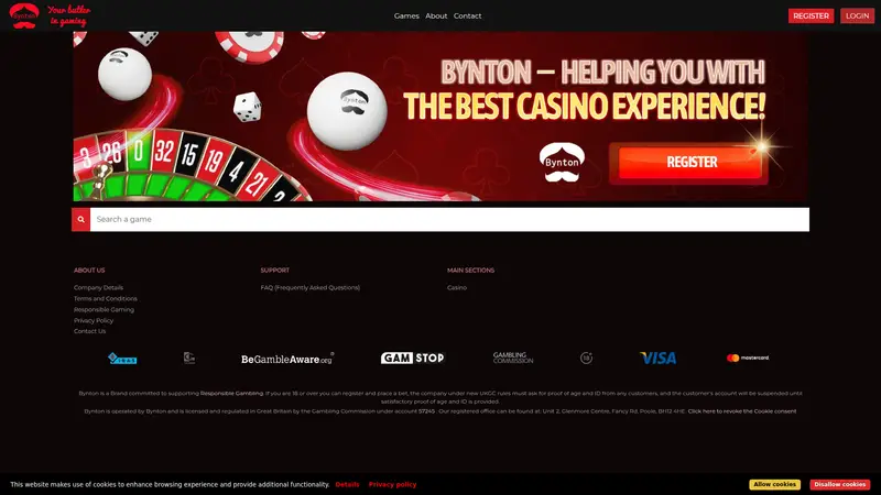 Bynton - homepage (desktop)