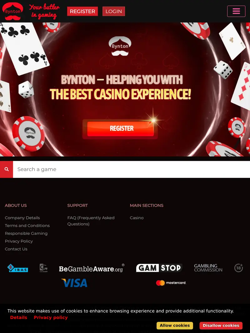 Bynton - homepage (tablet)