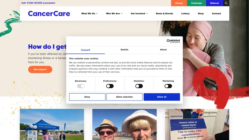 Cancercare Lottery.starvale - homepage (desktop)