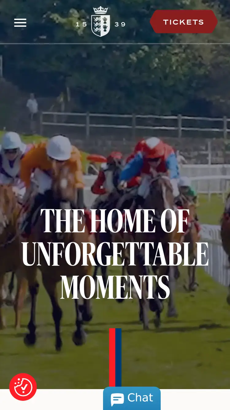 Chester Races - homepage (mobile)