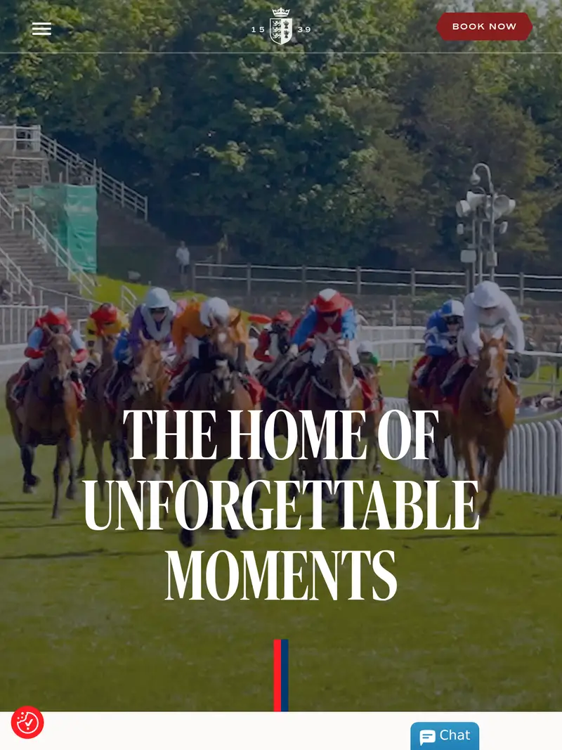 Chester Races - homepage (tablet)