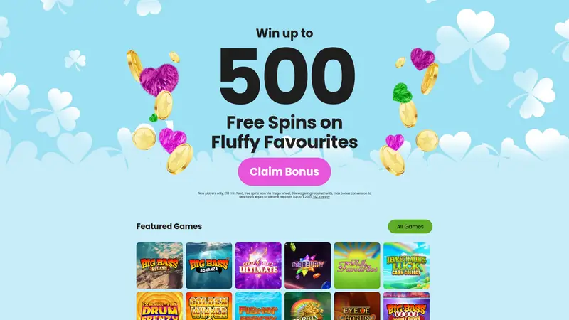 Clover Bingo - homepage (desktop)