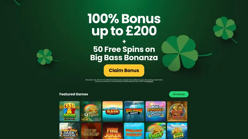 Clover Casino - homepage (desktop)