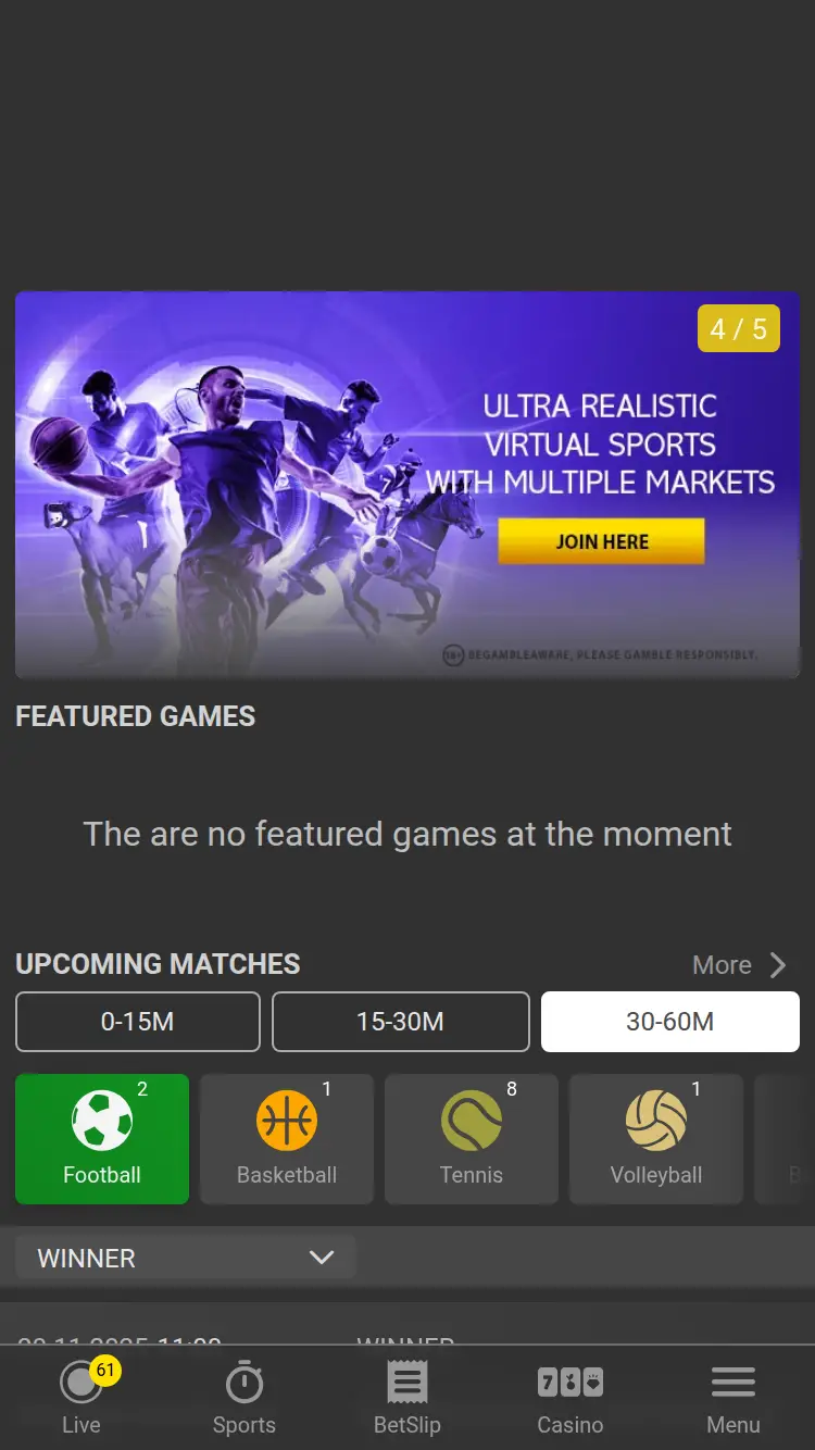 Dafabet - homepage (mobile)