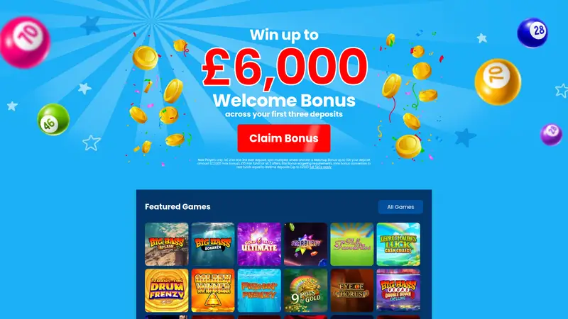 Daily Record Bingo - homepage (desktop)