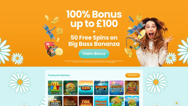 Daisy Slots - homepage (desktop)