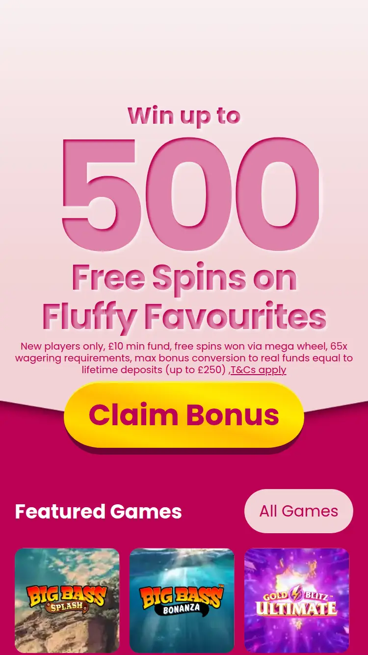 Dear Bingo - homepage (mobile)