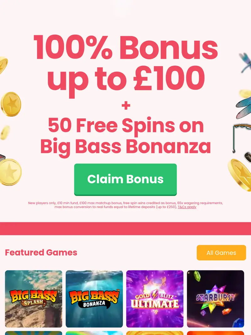 Dove Casino - homepage (tablet)
