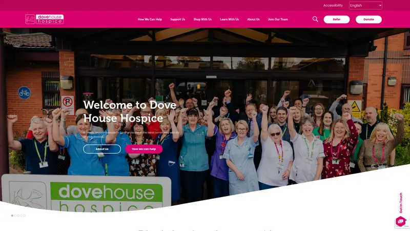 Dove House - homepage (desktop)