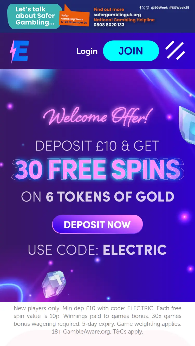 Electric Spins - homepage (mobile)