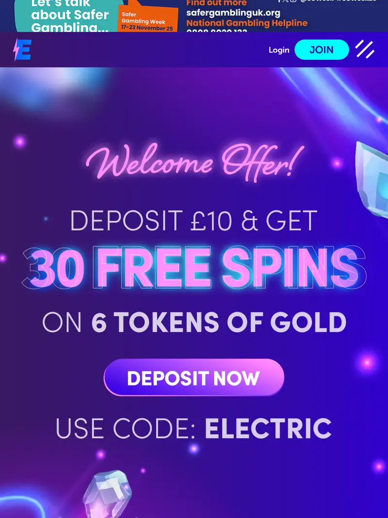 Electric Spins - homepage (tablet)