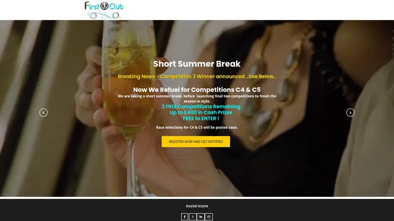 First1 Club - homepage (desktop)