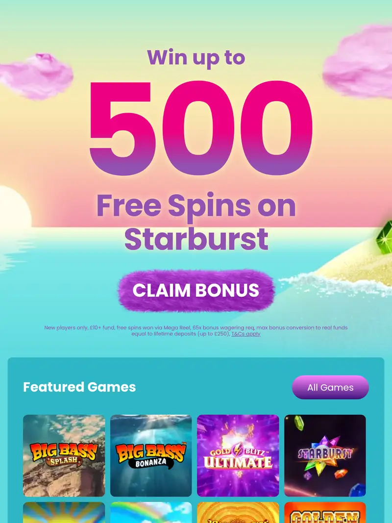 Fluffy Spins - homepage (tablet)