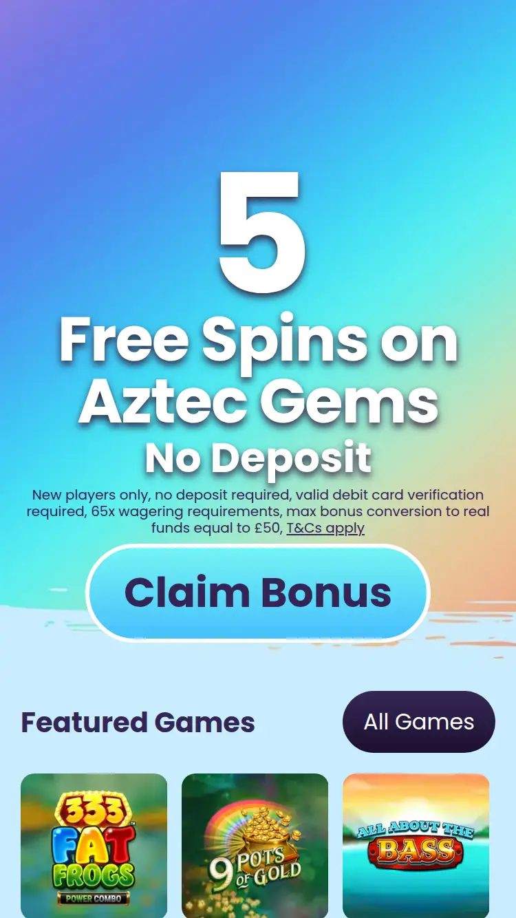 Free Spins No Deposit - homepage (mobile)