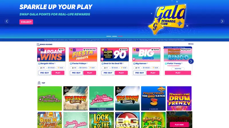 Gala Bingo - homepage (desktop)