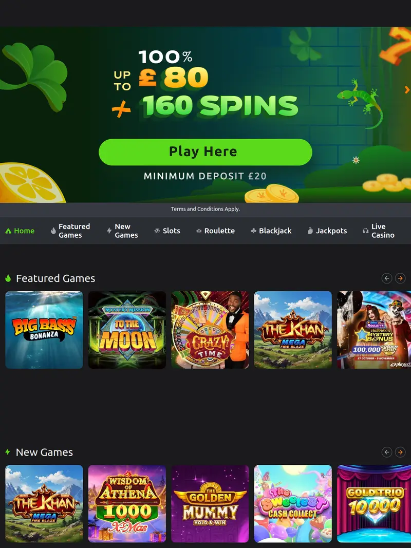 Gecko Play - homepage (tablet)