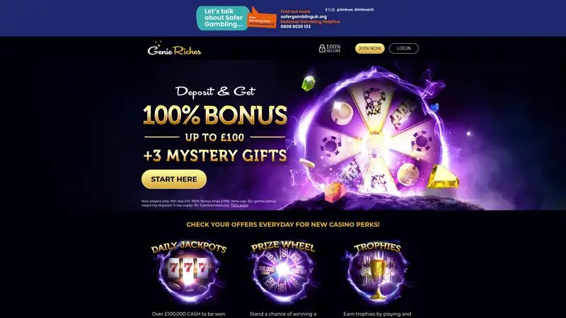 Genieriches - homepage (desktop)