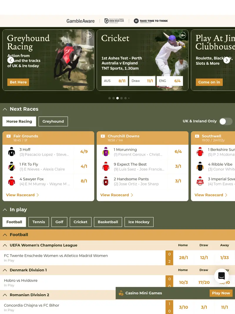 Gentleman Jim - homepage (tablet)