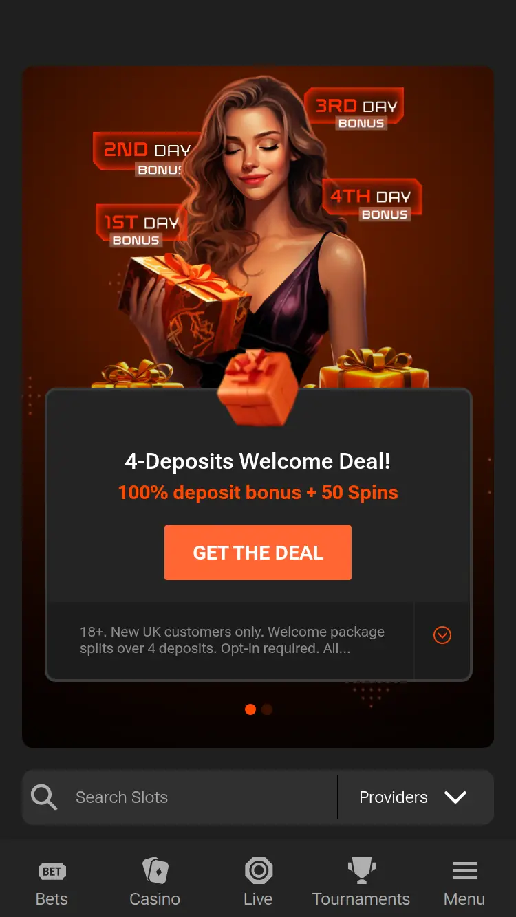 GG Bet - homepage (mobile)