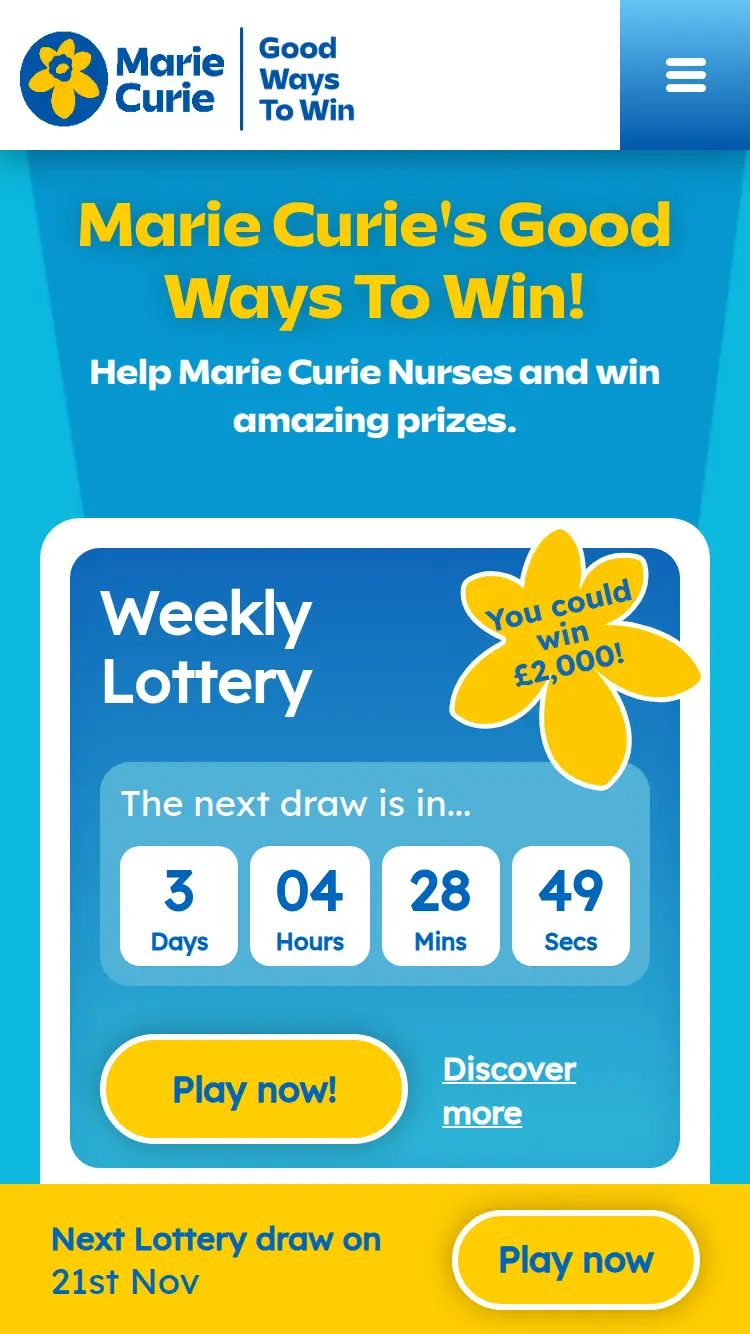 Good Ways to Win - homepage (mobile)