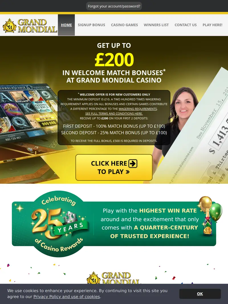 Grand Mondial - homepage (tablet)