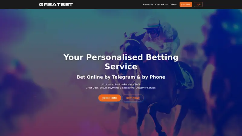 Great Bet - homepage (desktop)