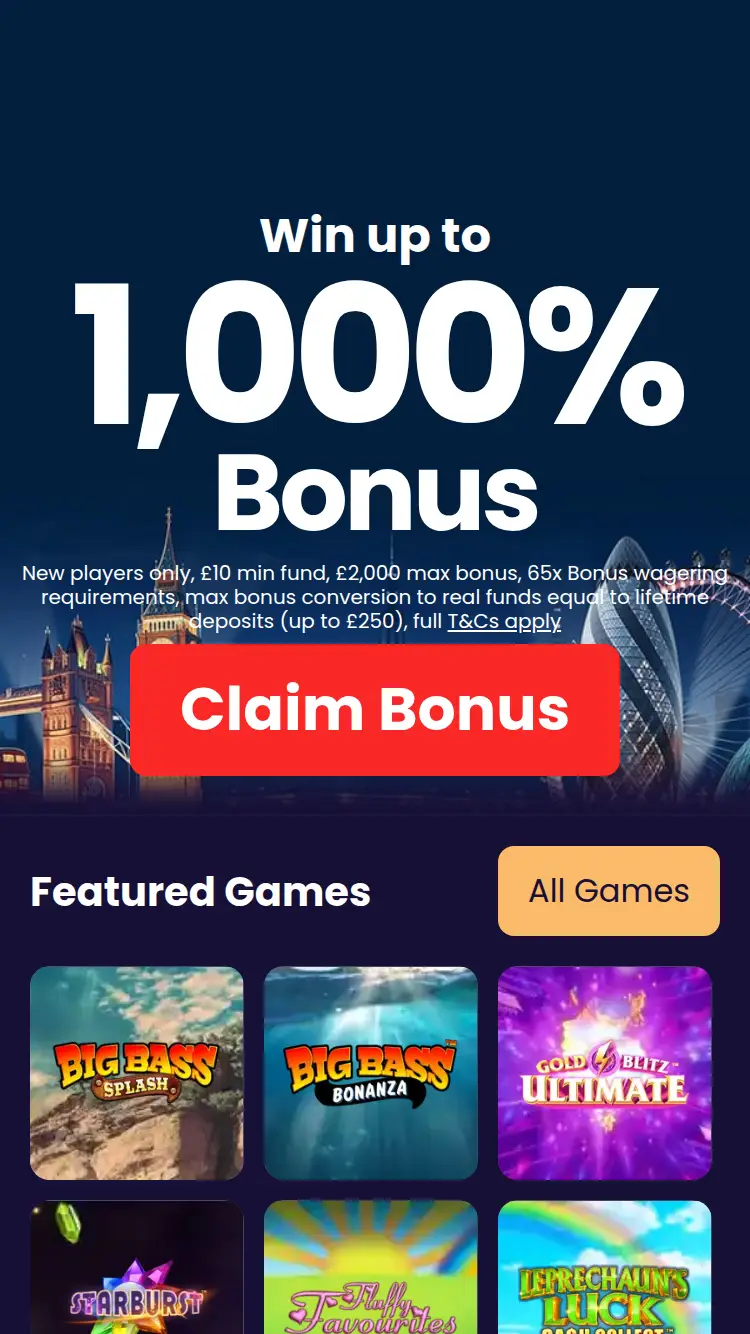 Great Britain Casino - homepage (mobile)
