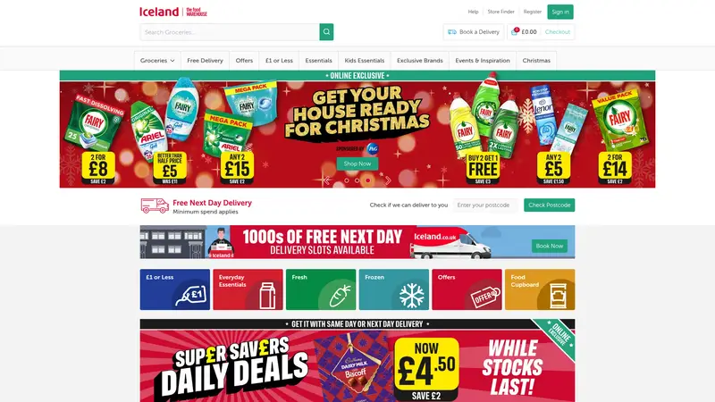 Iceland - homepage (desktop)