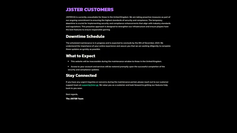 J3ster - homepage (desktop)