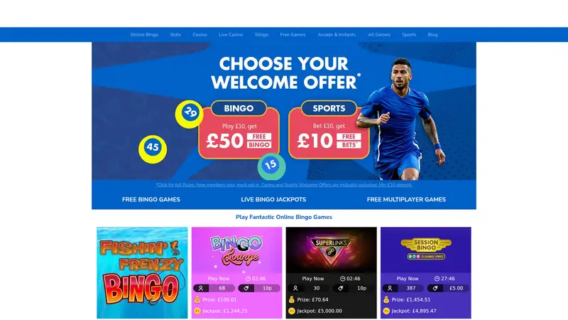 Jackpot Joy - homepage (desktop)